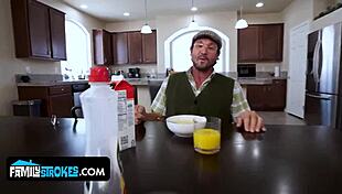 Step-Grandma begs for spit-roast! Pound her with juicy cocks now