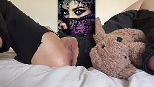 Strawberry stuffed in my dripping tight teen pussy while craving your cock mi amor