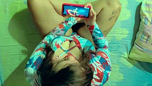 brunette gamer babe spreads pussy for boyfriend doggystyle orgasm mid free fire match