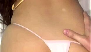 arab housewife bent over bedroom, fat brunette milf's big ass takes husband's monster cock doggystyle