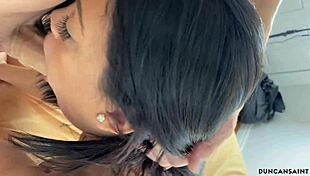 damn my ex-gf's fake tits and petite latina body took my monster cock deepthroat pov spitting like a muscle slut