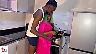 housewife's kitchen turns slippery from unexpected wet outburst