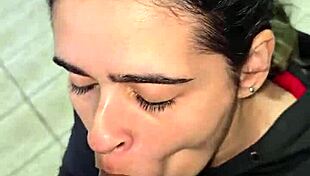 She sucks every drop from her lovely wife's cock as sailor girl