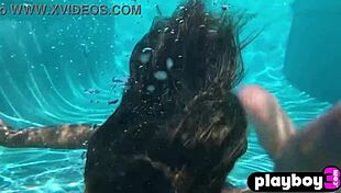 yo check ana foxxx posing hot by the pool then masturbating those small tits perfectly