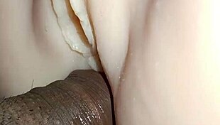 homemade anal gaping on desk with candy's tight asshole ripped clothes cum dripping