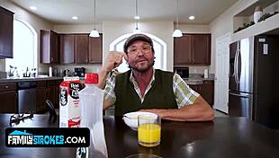 Step-Grandma begs for spit-roast! Pound her with juicy cocks now