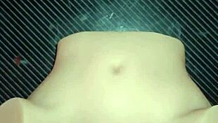 homemade anal gaping on desk with candy's tight asshole ripped clothes cum dripping