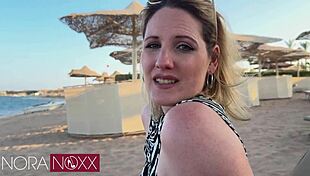 Listen up, Nora's beach humiliation hits hard: you're just a dirty small cock nothing forever.