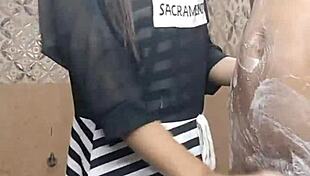 Desi Step Sister Strips And Bathes Step Brother Before Hardcore Cum In Mouth Fuck