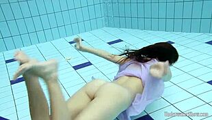 hey aneta, those big tits look amazing in your purple dress floating in the pool