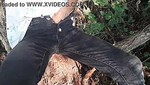 daring clothed self-touch in forest builds to wild release