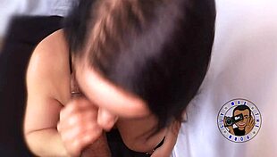 Pov Monica's huge tits bounce as she slurps until massive jizz explosion