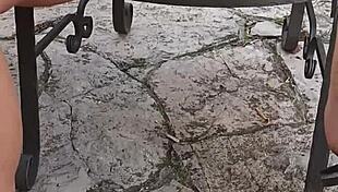 shaved milf's dangerous pussy tempts on vacation