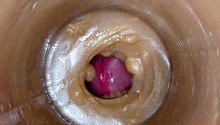 uhh i shoved this huge sperm load deep in my pussy toy asmr closeup creampie