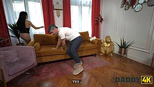 Stepdaddy rescues son's girlfriend's pussy from cartel in hardcore seduction