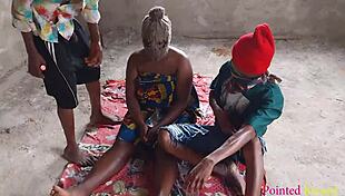 two big cocks pamper big ass wife backyard erotic threesome