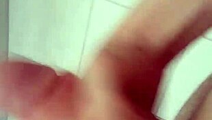 bisexual bathroom wank erupts in hot cumshot splash!!