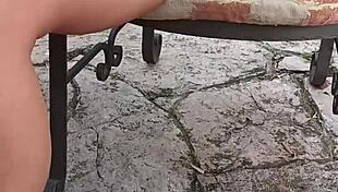 shaved milf's dangerous pussy tempts on vacation