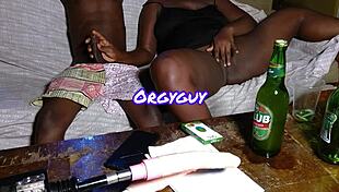 West African Milf's Juicy Trimmed Pussy Gapes Taking Hot Cum Creampie Lover