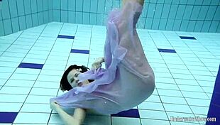 hey aneta, those big tits look amazing in your purple dress floating in the pool