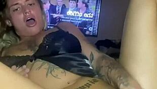 slutty goth slut fingers huge tits and ass after college classes