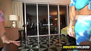 two pawgs slurp massive bbc anaconda in kinky interracial suck fest