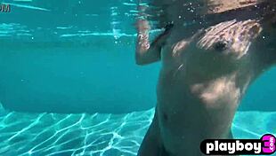 yo check ana foxxx posing hot by the pool then masturbating those small tits perfectly