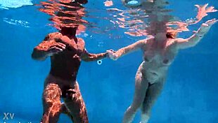 underwater pounding ends with golden shower facial on aussie slut
