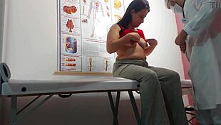 Gynecologist fingers tight asshole before bareback fucking juicy patient pussy