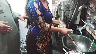 INDIAN VILLAGE MAID FUCKED HARD IN KITCHEN BY OWNER ALONE!