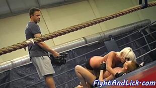 Euro Lesbians Wrestle, Kiss Passionately After Intense Catfight