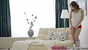 Solo Teen In Kneesocks Toys Her Tight Anal Hole Wildly!