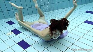 hey aneta, those big tits look amazing in your purple dress floating in the pool