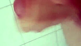 bisexual bathroom wank erupts in hot cumshot splash!!