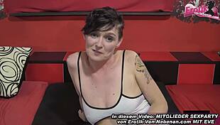 german skinny milf takes amateur gangbang casting creampie