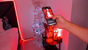 jackpot! sexy petite 18+ blonde under the christmas tree is my perfect present