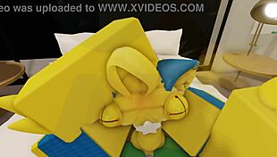 me and my furry noob girlfriend with big tits ride huge cocks anal style in our roblox house