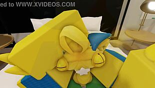 me and my furry noob girlfriend with big tits ride huge cocks anal style in our roblox house