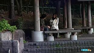 asian cutie flashes micro bikini teasing cumshot