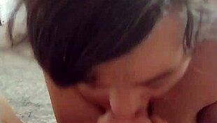 busty bbw milf lies for sloppy deepthroat on fat cock bareback enthusiastic