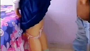 Those horny mexican students skip condoms and motel fuck raw in living room next to her family