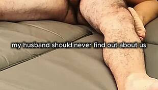 Mature Latina Housewife Rides Cowgirl Moaning Behind Husband's Back Cheating