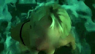 BLONDE FLASHES TITS then SUCKS COCK on crowded beach