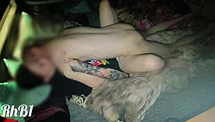 man we were going at it so hard on that squeaky glowing hotel bed licking her juicy milf pussy till she moaned loud