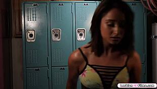 aw geez petite brunette wrestlin my gf for that hot kiss n pussy lick turns into scissoring frenzy