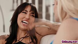 Charlotte Stokely Vanessa Sky panty obsession ignites steamy lesbian tribbing