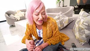 Adira Allure jerks raging cock for Allen Swift in hot session