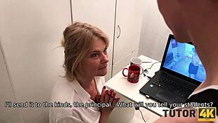 Tutor4k guy spies on russian milf teacher then fucks her hard 📹💦