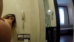 goddess sexydeas bends wet ass over post shower for big cock pounding