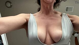 Beta Boy Eyes Milf's Saggy Tits Workout Striptease Humiliation